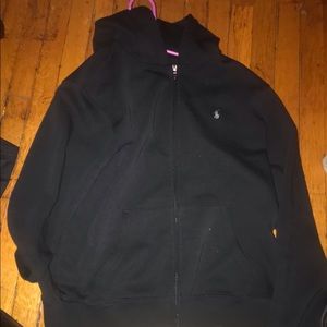 Black polo hoodie for $35